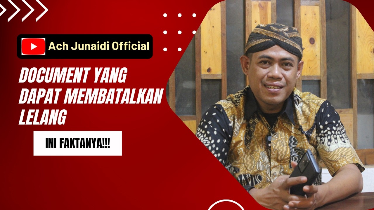 LELANG BISA BATAL KARENA SKMHT, INI FAKTANYA!!
