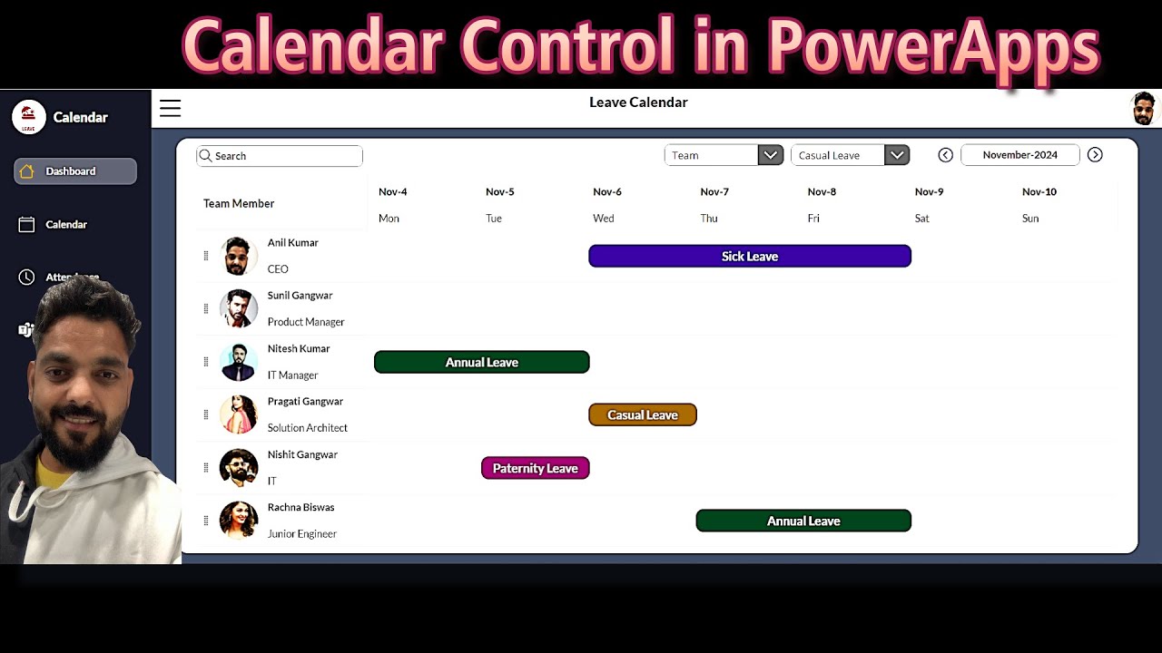Динамическое управление календарем в PowerApps со списком SharePoint