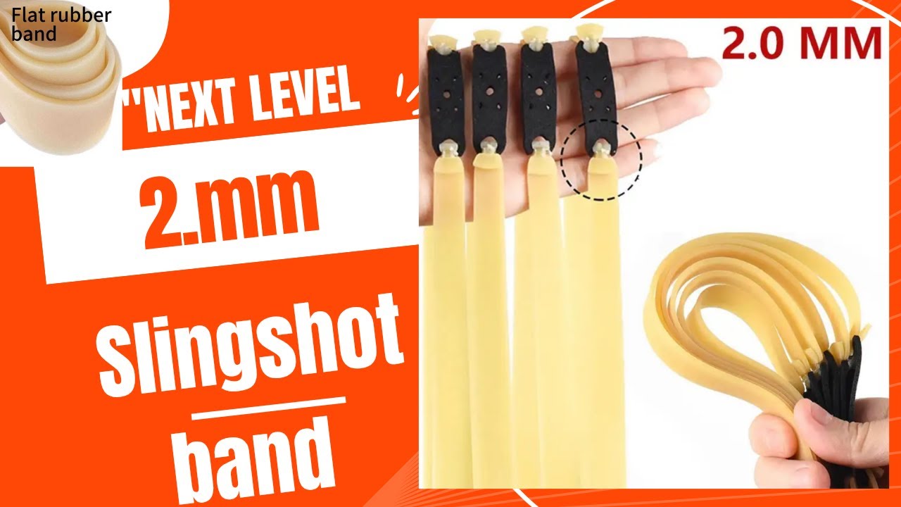 High Power 2.0mm Slingshot Bands | Best Replacement Rubber for Hunting & Target Practice!