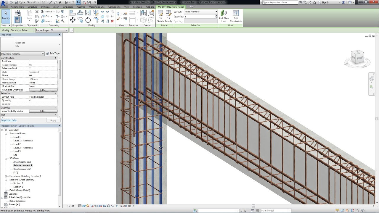 Modeling 3D Reinforcement in Autodesk Revit