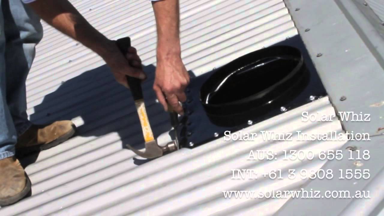 How to install solar roof vent? Solar roof vent installation on a metal roof