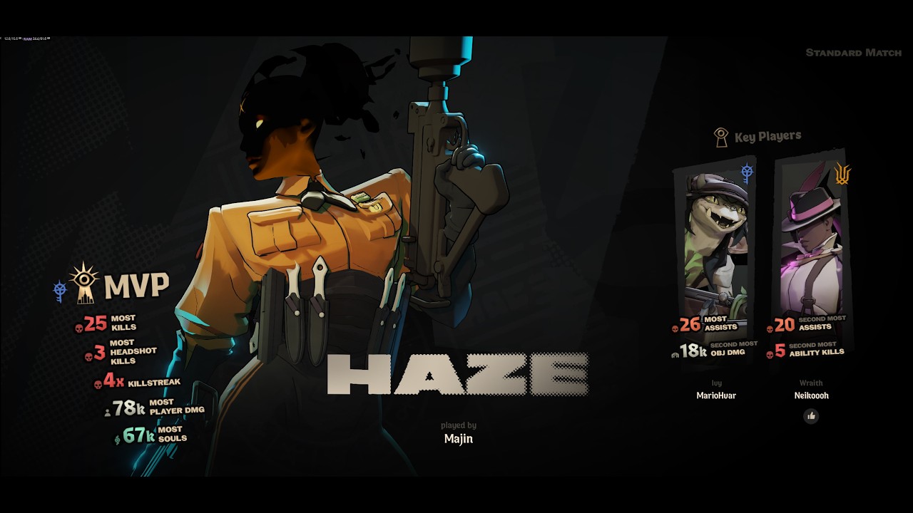 MVP Haze Gameplay | Full Carry Victory | Deadlock