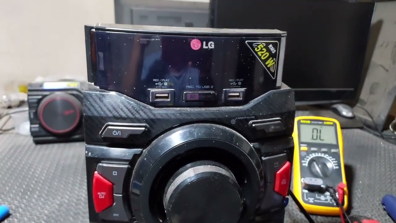 mini system  LG  cm4640  não  liga.