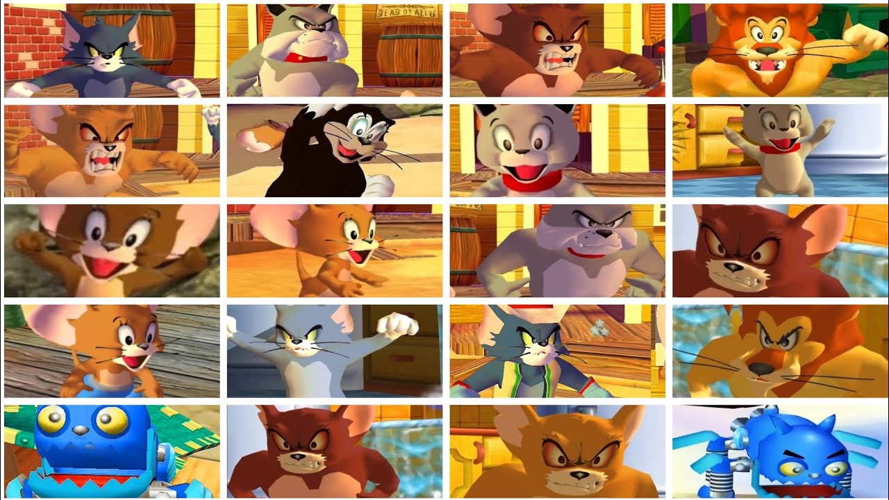 Tom & Jerry Mirror Battles | All Characters VS Themselves | Cartoon Fight – War of the Whiskers