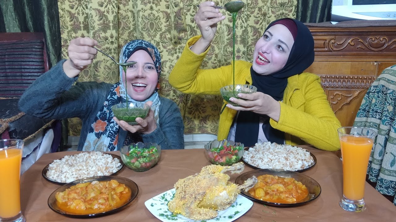 تحدي الدمار على ملوخيه وكوسه ودجاج 🐔كنتاكي والعقاب عزااااب😭😭😭😭😭ضد قناه احمدوامال