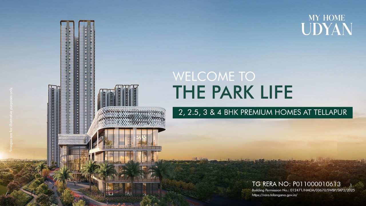 Welcome to The Park Life | My Home Udyan | 2, 2.5, 3 & 4 BHK Premium Homes in Tellapur