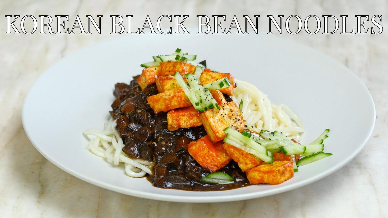 Korean Vegan black bean sauce with Udon noodles recipe