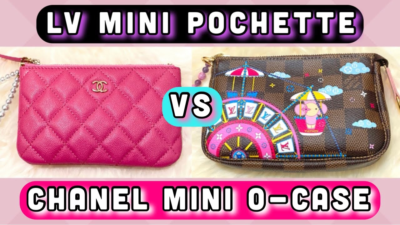 Chanel Mini O Case VS Louis Vuitton Mini Pochette Accessories + What Fits | 2021