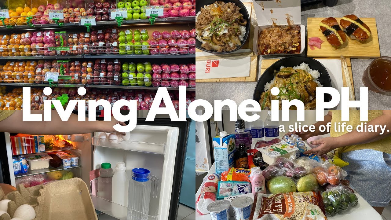 Living alone in the Philippines🌥️grocery shopping🍊ref and grocery restocking🤩DIY avocado dessert🥑