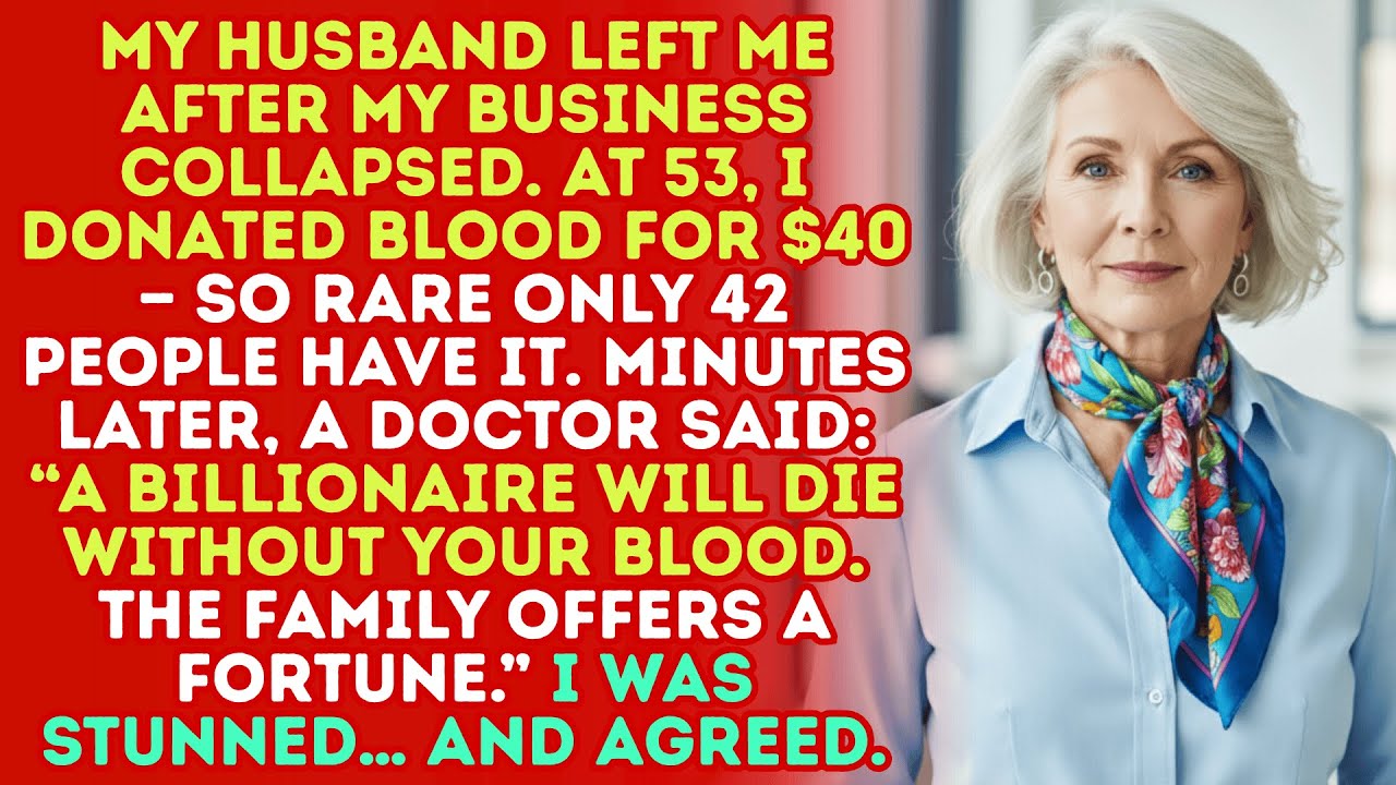 I Went Bankrupt And My Husband Left Me.I Sold My Plasma For $40 Then Found Out It Was Worth Millions