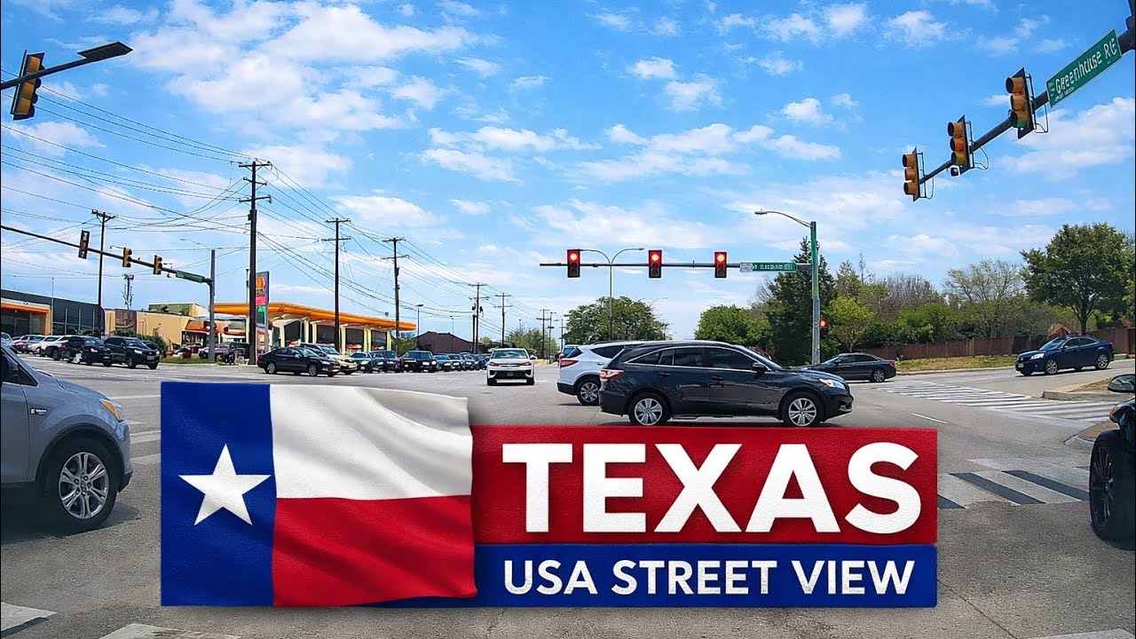 Drive Through Texas USA 🇺🇸 | Real Street View, Traffic Lights & City Roads (POV)