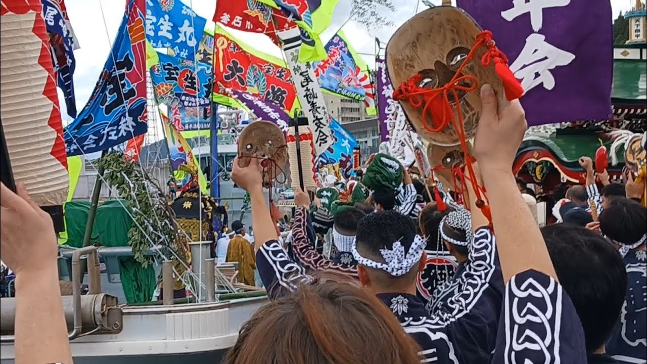 【釜石まつり】御神輿お見送り【錦町虎舞】跳虎