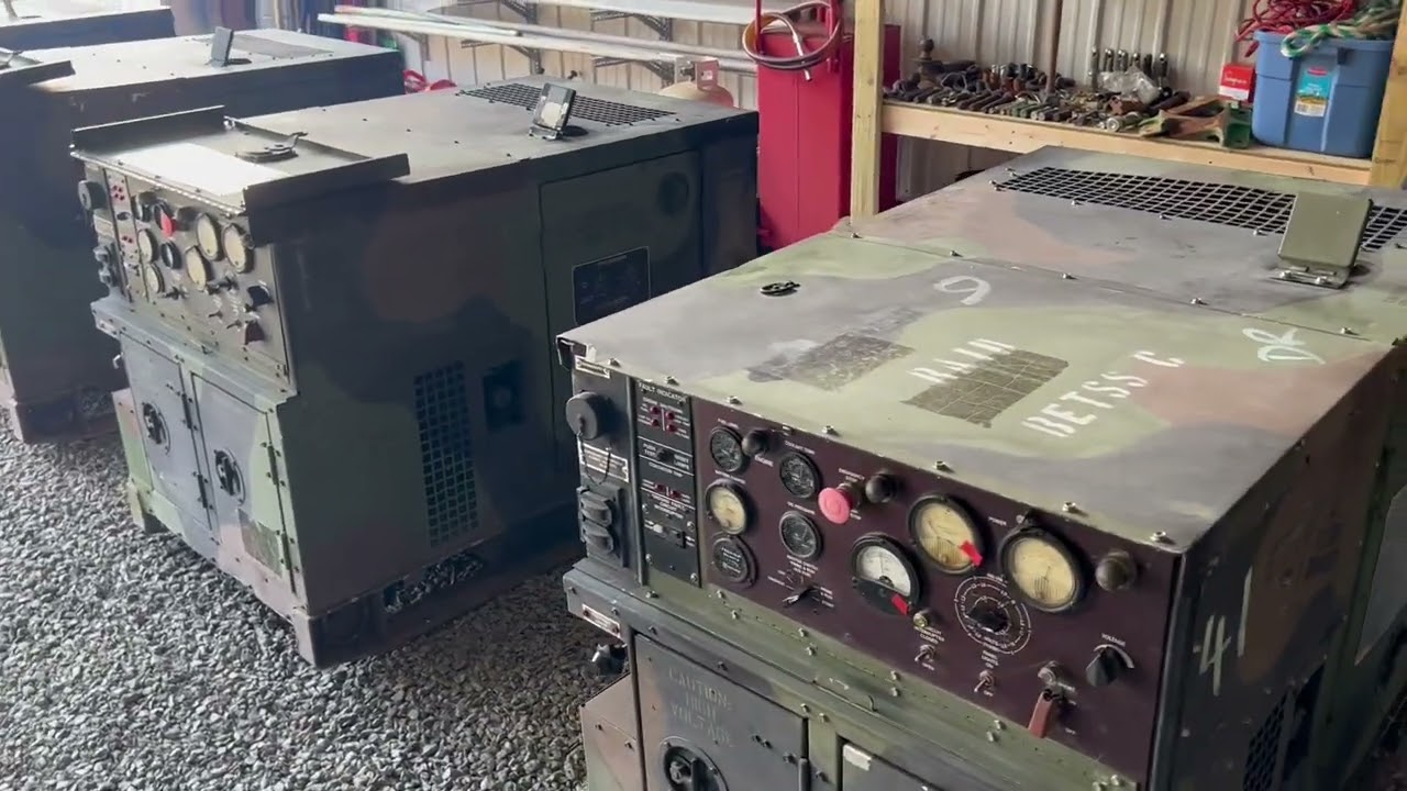 5 MEP 802/803 generators running next to each other