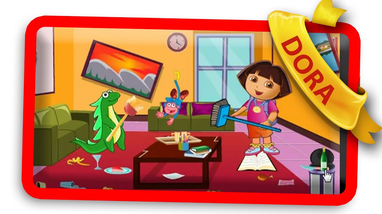 Dora Cool Games - Dora Living Room Cleaning - Online Dora Games