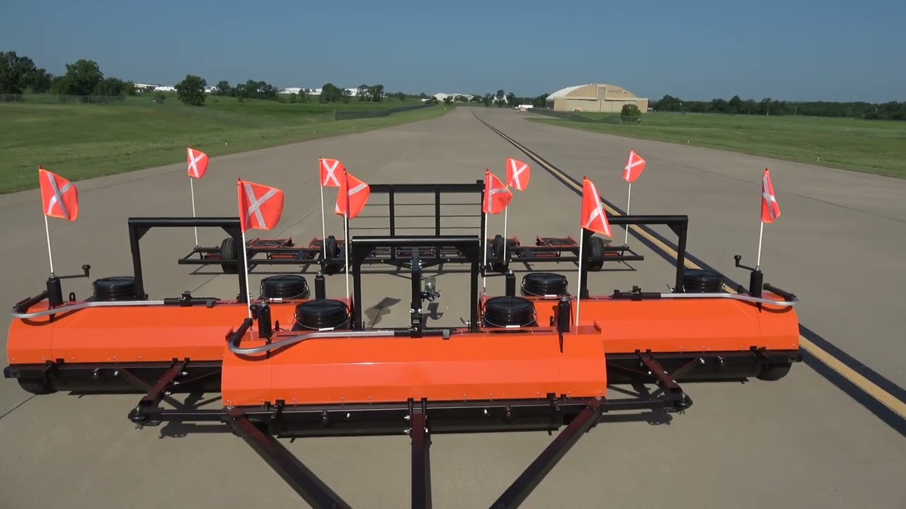 Bluestreak FOD Friction Sweeper On Runway Sweeping Debris