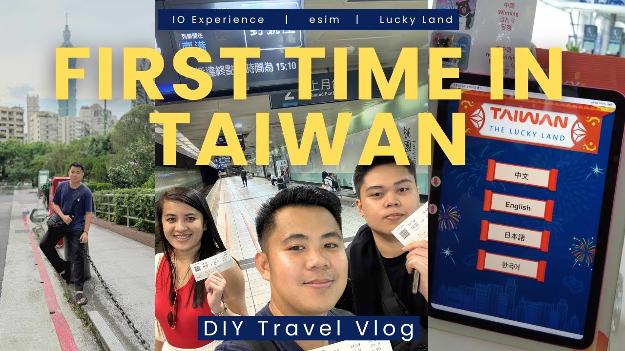 FIRST TIME in TAIWAN | IO experience, arrival in Taipei, sim setup, Lucky Land 🇹🇼 | Junrell Camay