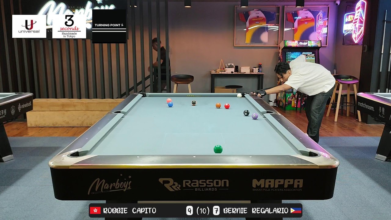 Robbie Capito vs Bernie Regalario - Race 10 - 9 ball - Even