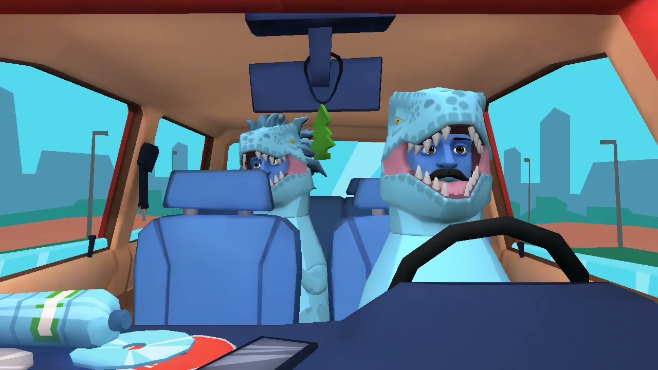 Ice Dinosaur misbehaves at the restaurant by throwing the salad away/grounded