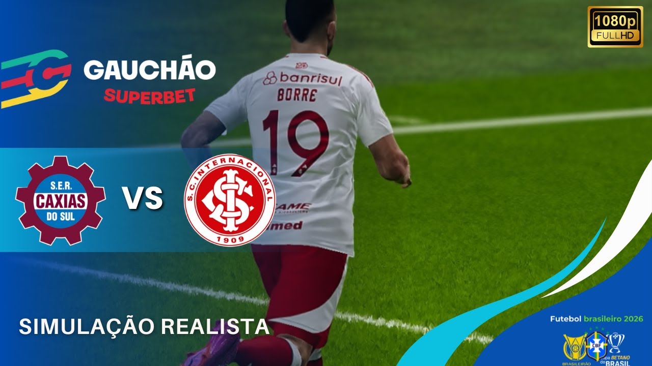S.E.R CAXIAS DO SUL X INTERNACIONAL CAMPEONATO GA&Uacute;CHO 6&ordf; RODADA | SIMULA&Ccedil;&Atilde;O REALISTA #colorado