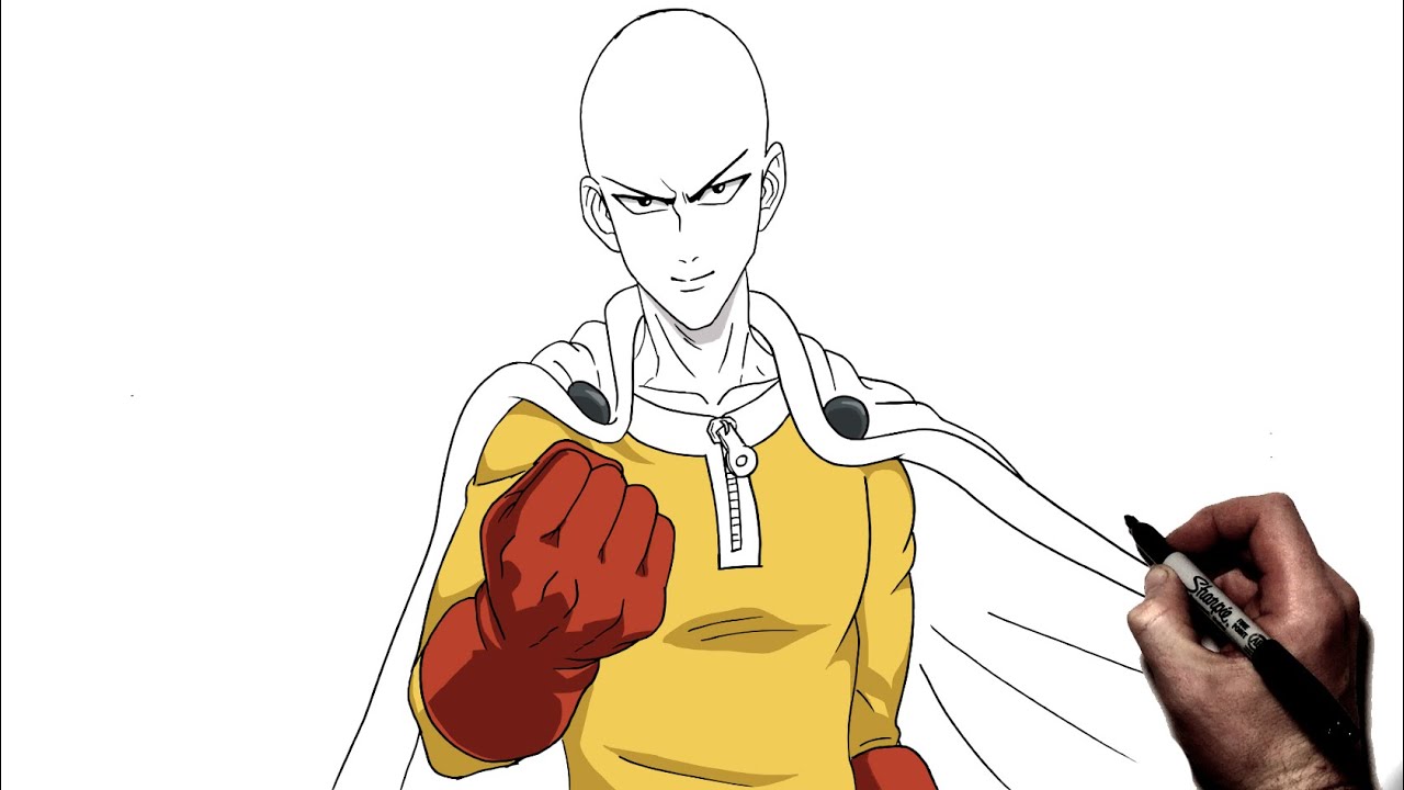 How To Draw Saitama | Step By Step | One Punch Man