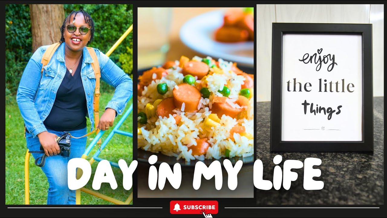A Day at Home | Tasty Sausage Rice & DIY Word Art