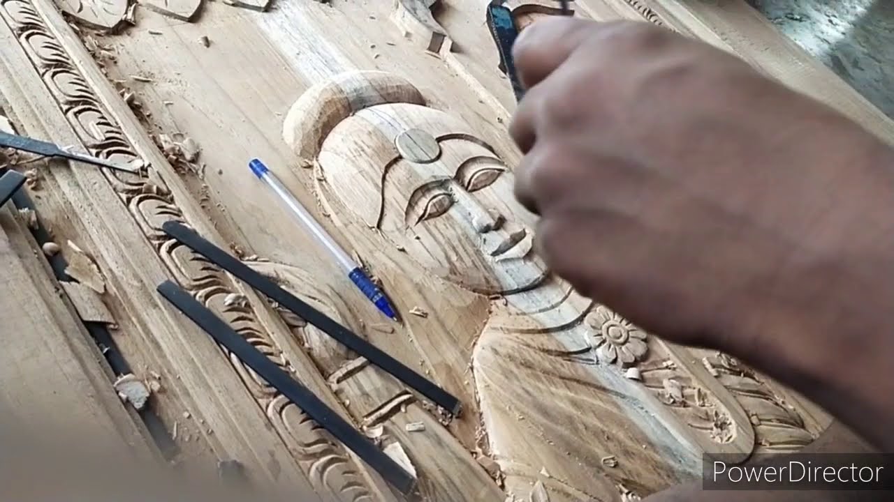teak wood main door opan door lady carving