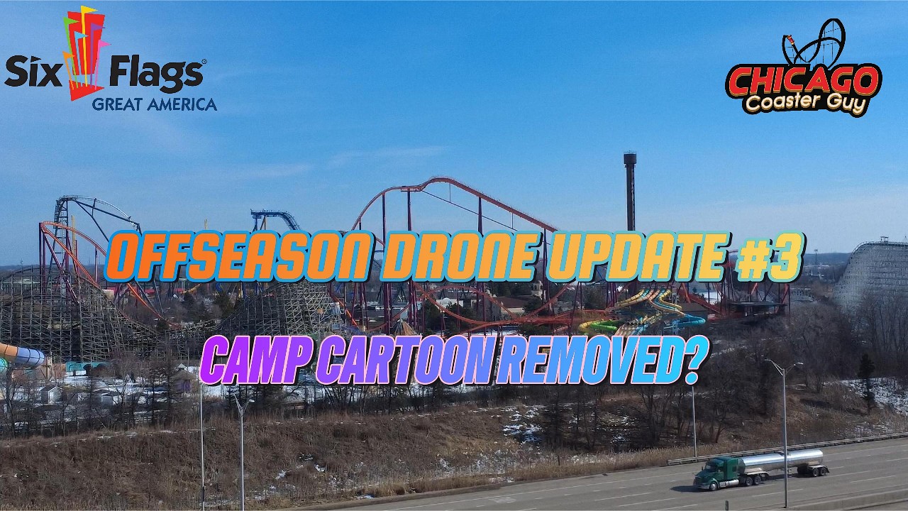 Обновление информации о дронах в межсезонье Six Flags Great America #3