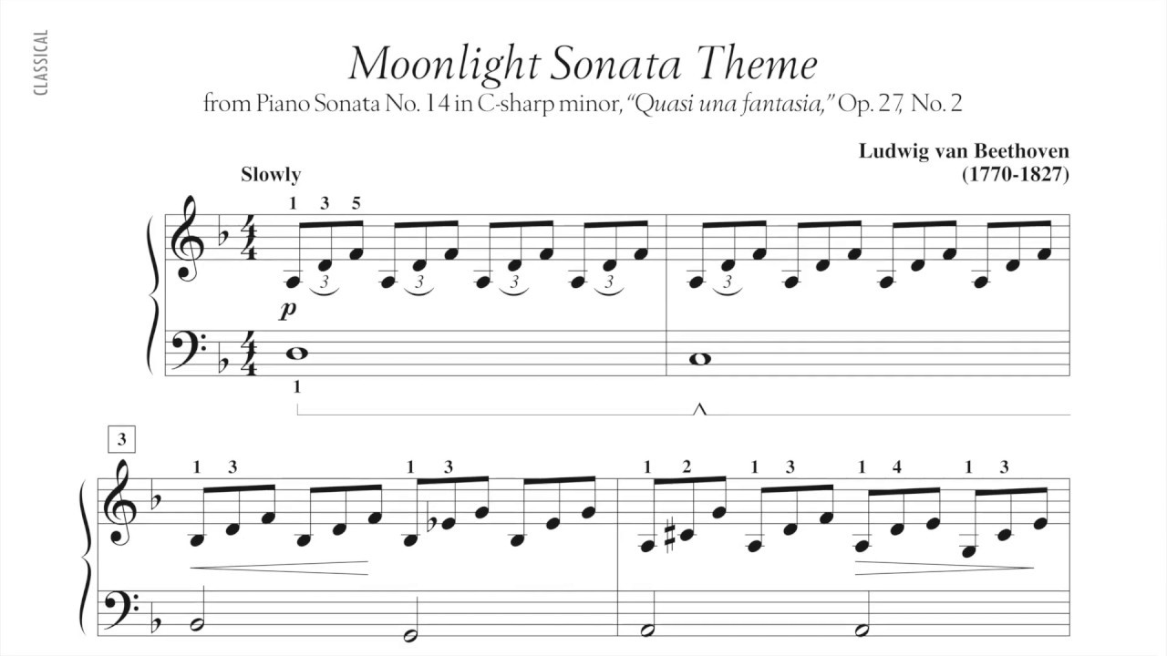 Moonlight Sonata Theme - Beethoven