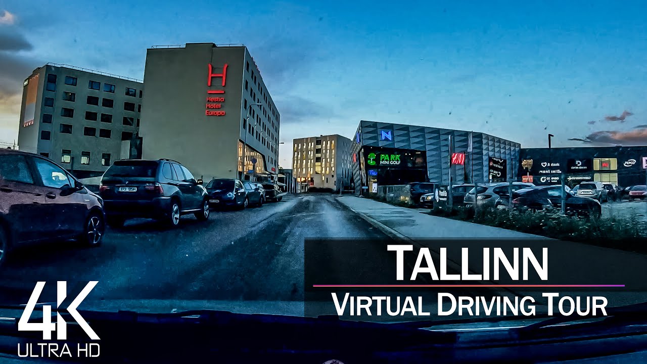 【4K 60fps】¾ HOUR RELAXATION FILM: 🚗 «Driving in Tallinn (Capital Estonia)» Ultra HD (for 2160p TV)