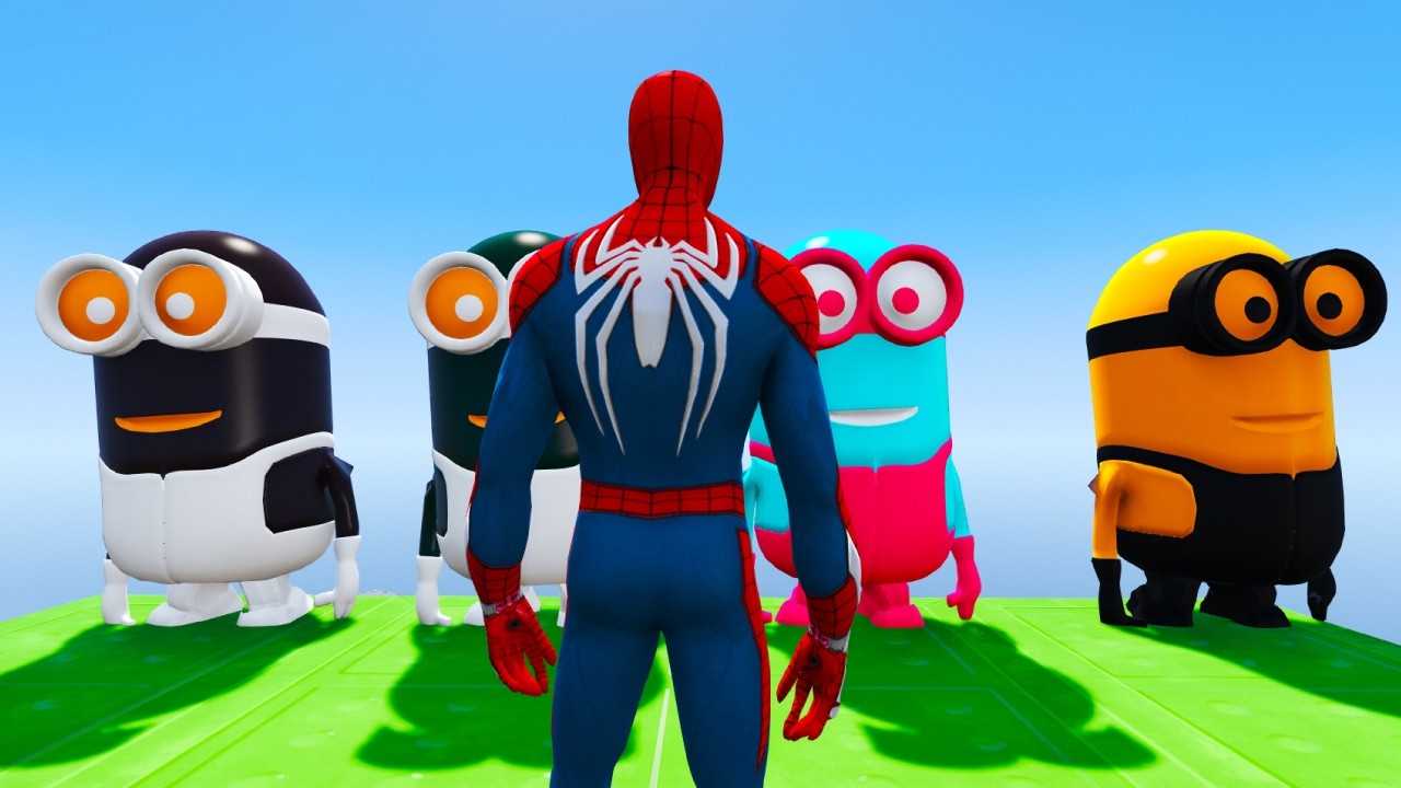 GTA 5 Red Spiderman VS Red/Green Minion! 💥 Epic Ragdolls & Fails 😂 #19