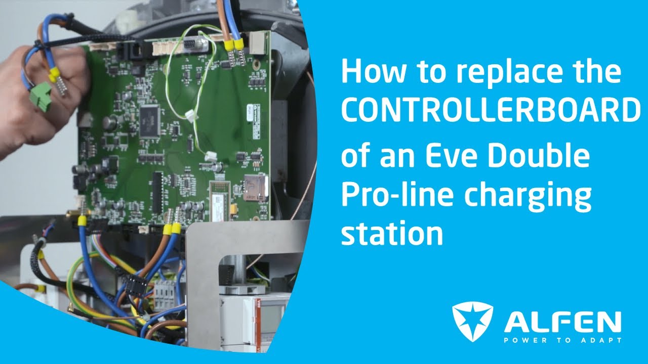 How to replace the CONTROLLERBOARD of an Alfen Eve Double Pro-line charging station
