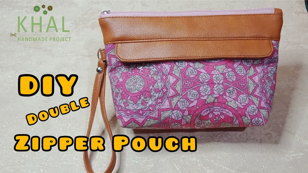 DIY Double Pocket Zippered Pouch (KhAL Handmade Project)