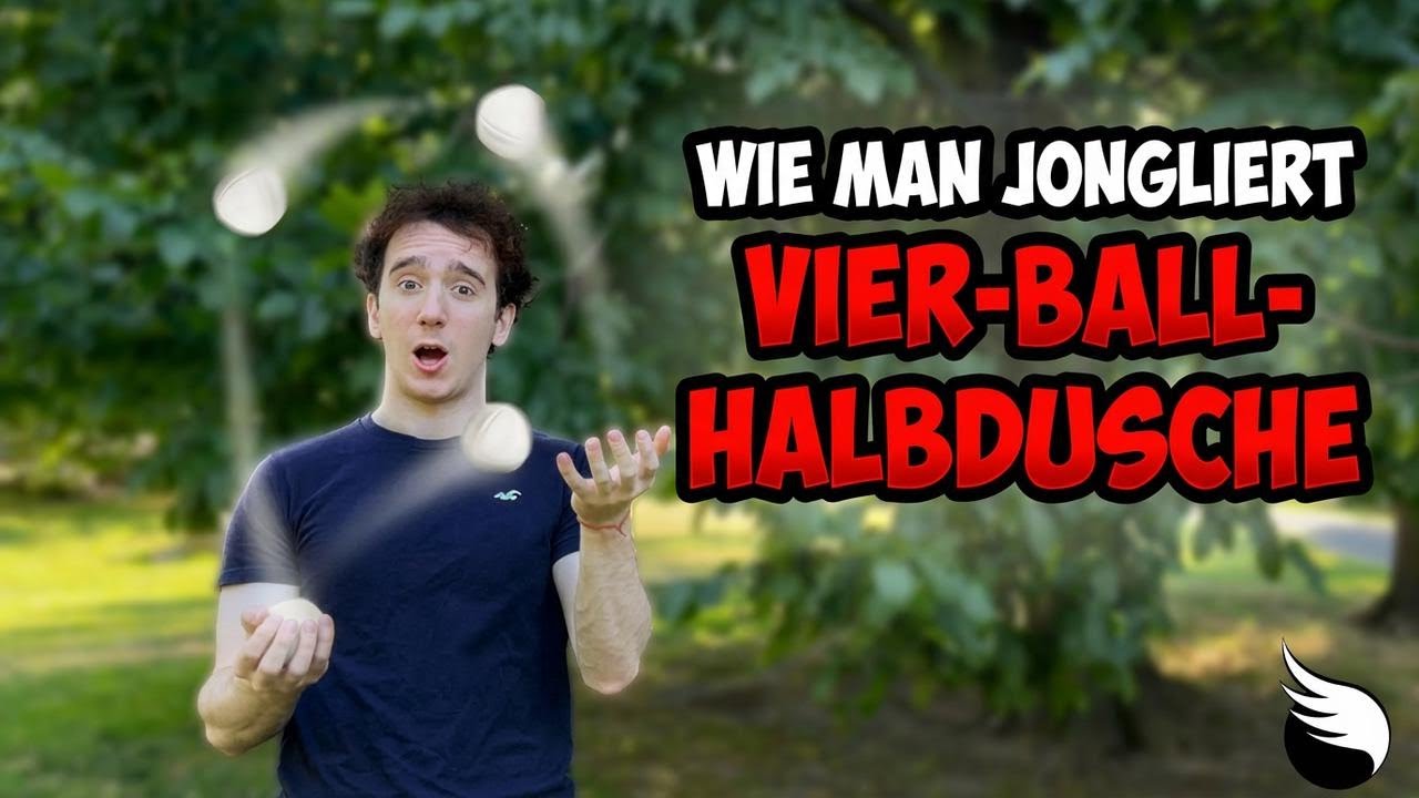 So lernst du den 4-Ball-Half-Shower beim Jonglieren