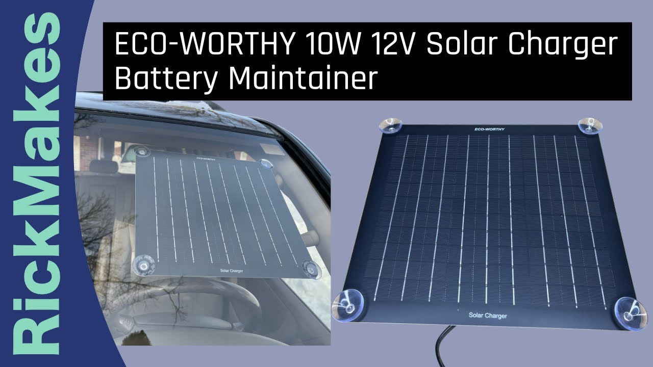 ECO-WORTHY 10W 12V Solar Charger Battery Maintainer
