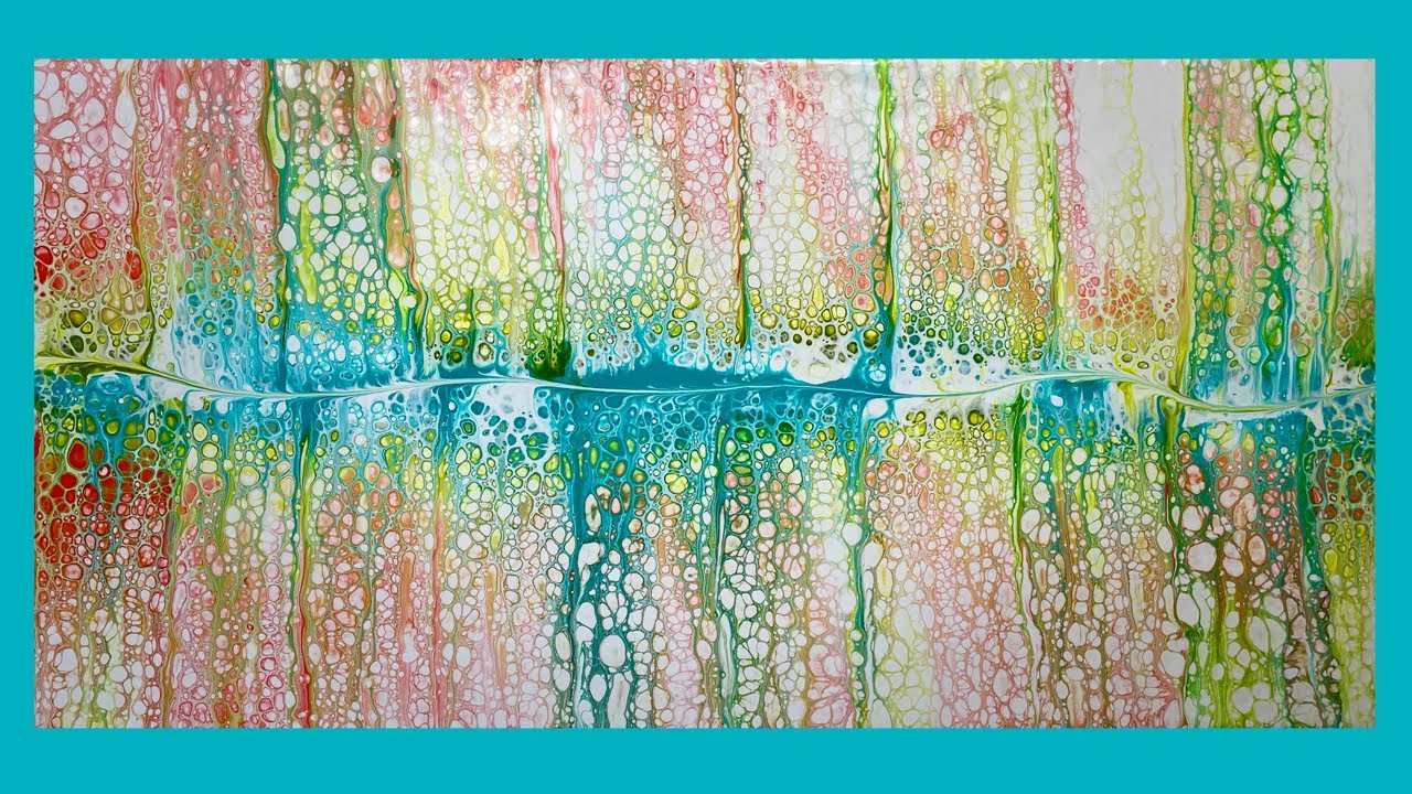 Ghost Swipe Acrylic Pour - With One of My Favorite Color Combos - #19