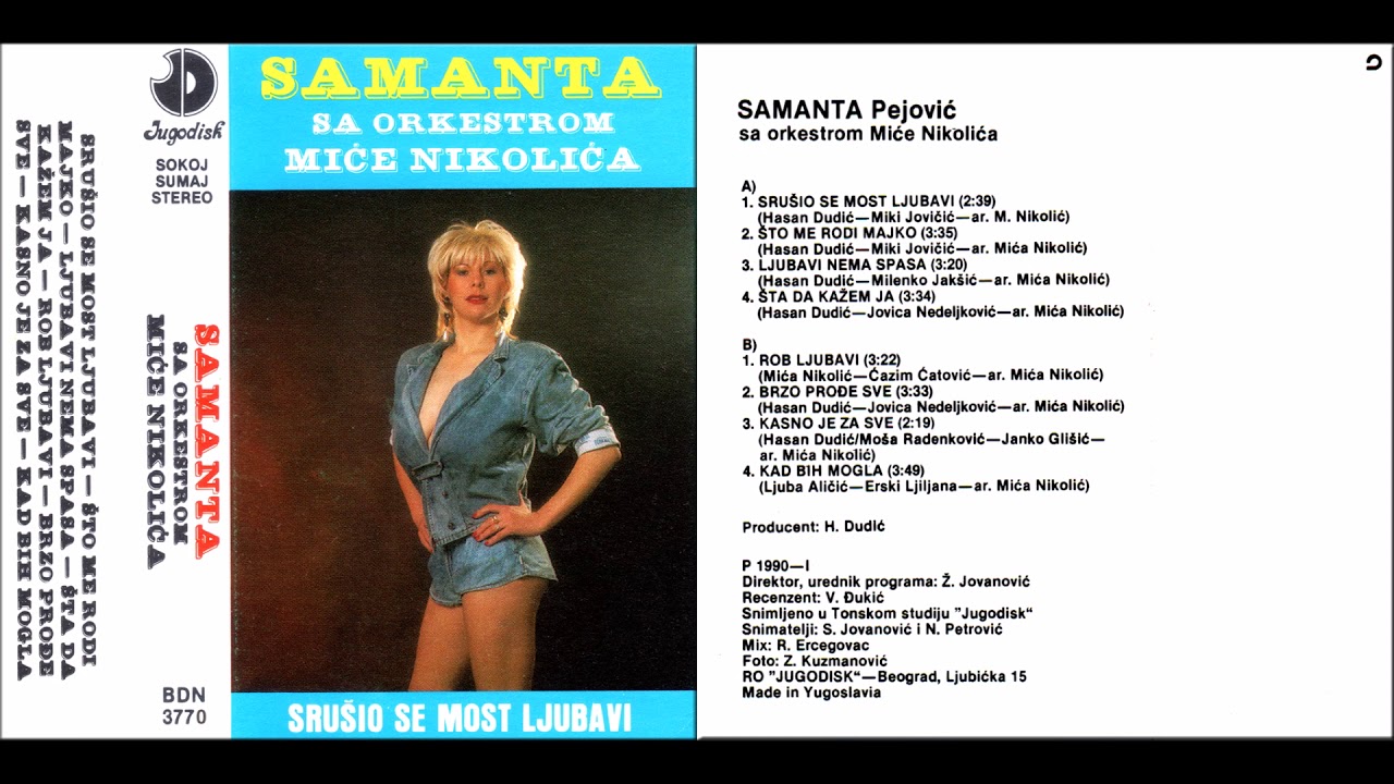 Samanta Pejovic i ork Mice Nikolica - Rob ljubavi - (Audio 1990)