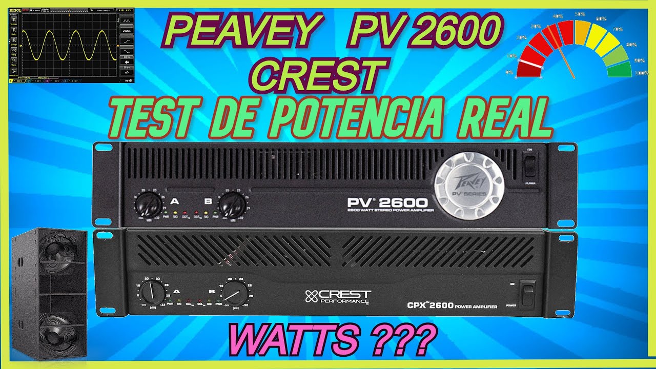 PEAVEY PV 2600 💥TEST DE POTENCIA 💪🏽REVISION -PRUEBA DE  SONIDO✨🔊🔊