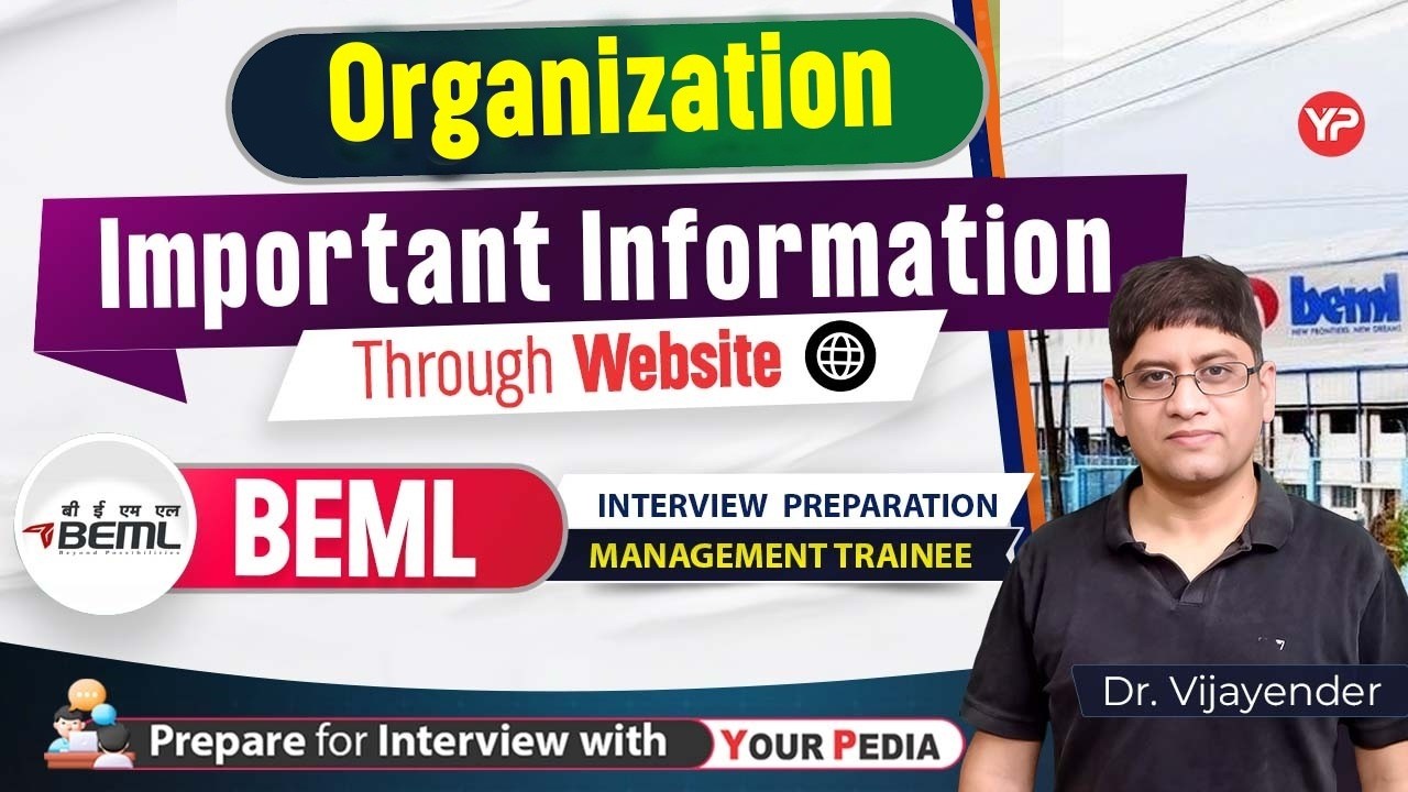 Organisation Important Information Through Website for BEML MT Interview | Prepare with YourPedia