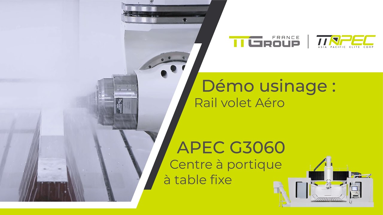 Centre à portique à table fixe APEC G3060 : performance brute et précision extrême en usinage 5 axes