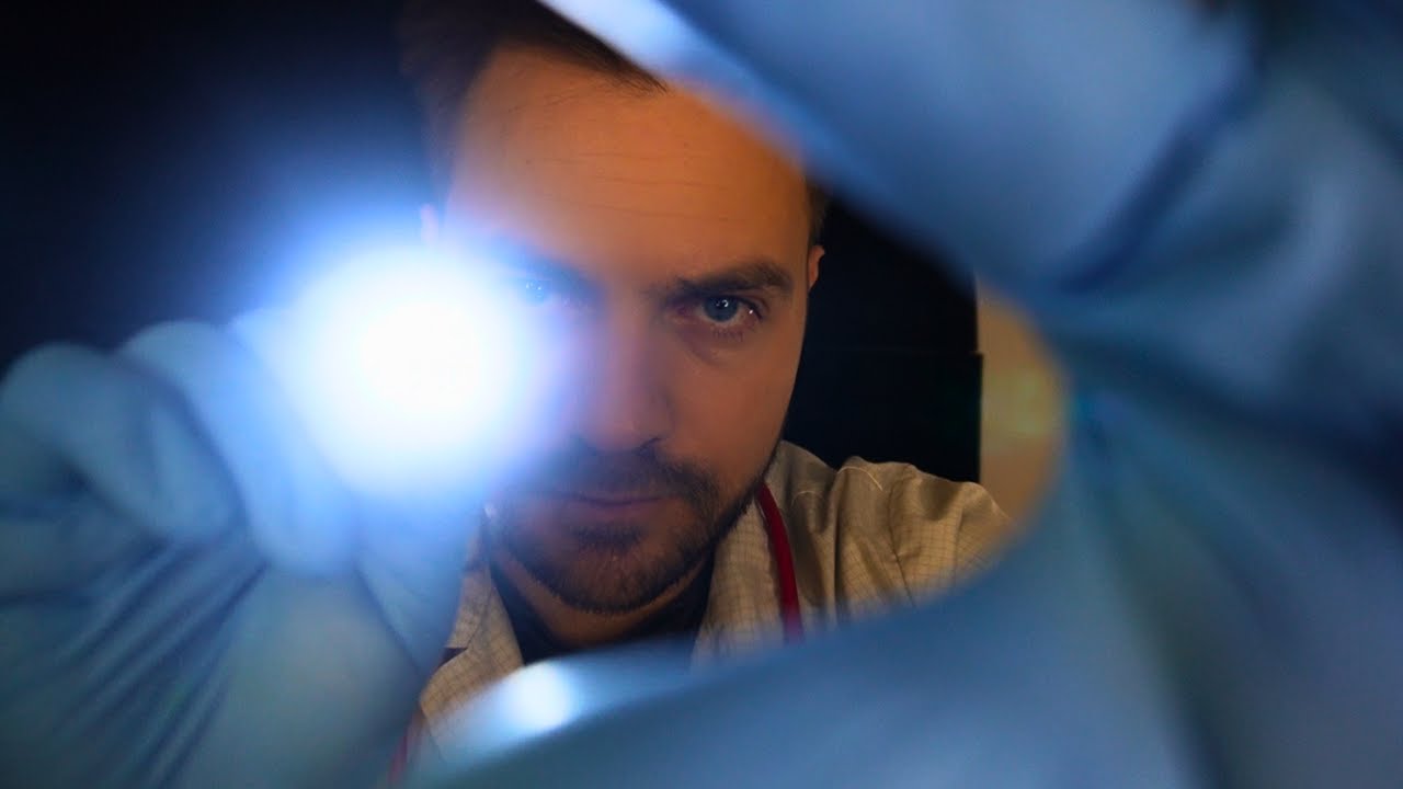 full cranial examination gentle check soft spoken ASMR 👨‍⚕️