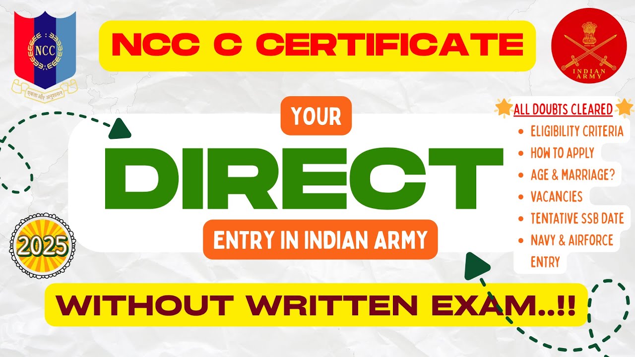 NCC Special Entry 2025 Explained 🔥| NCC C Certificate Benefits | Join Indian Army without CDS 🇮🇳 💪