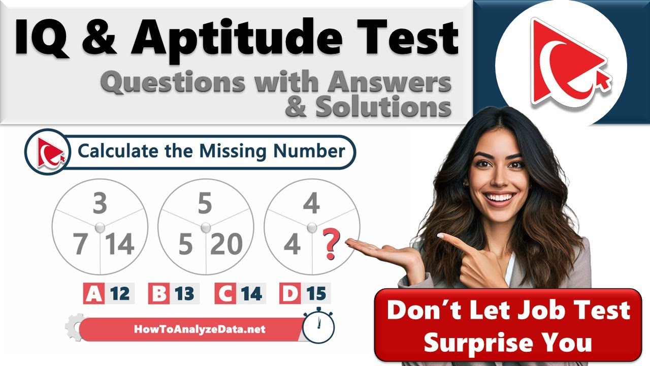 How To Pass JOB INTERVIEW IQ & APTITUDE TEST - Questions and Answers with Solutions