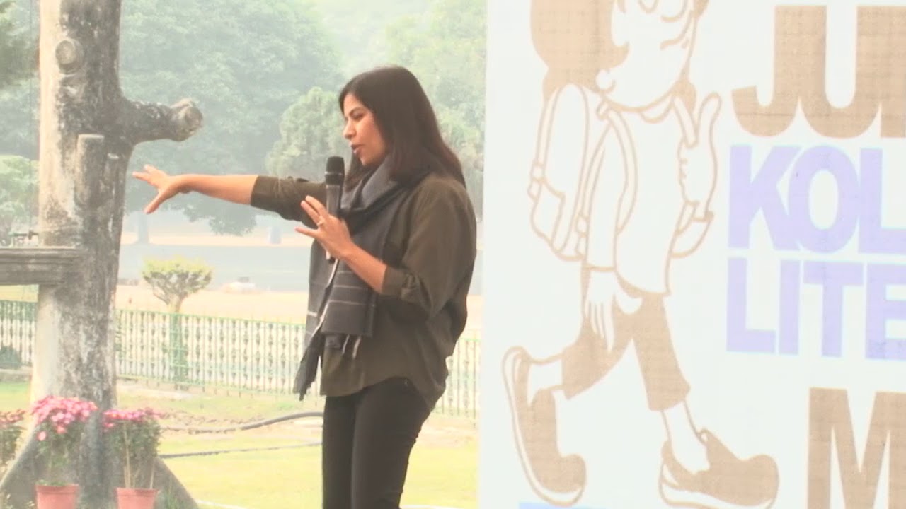 Natasha Sharma at the Junior Kolkata Literary Meet 2018