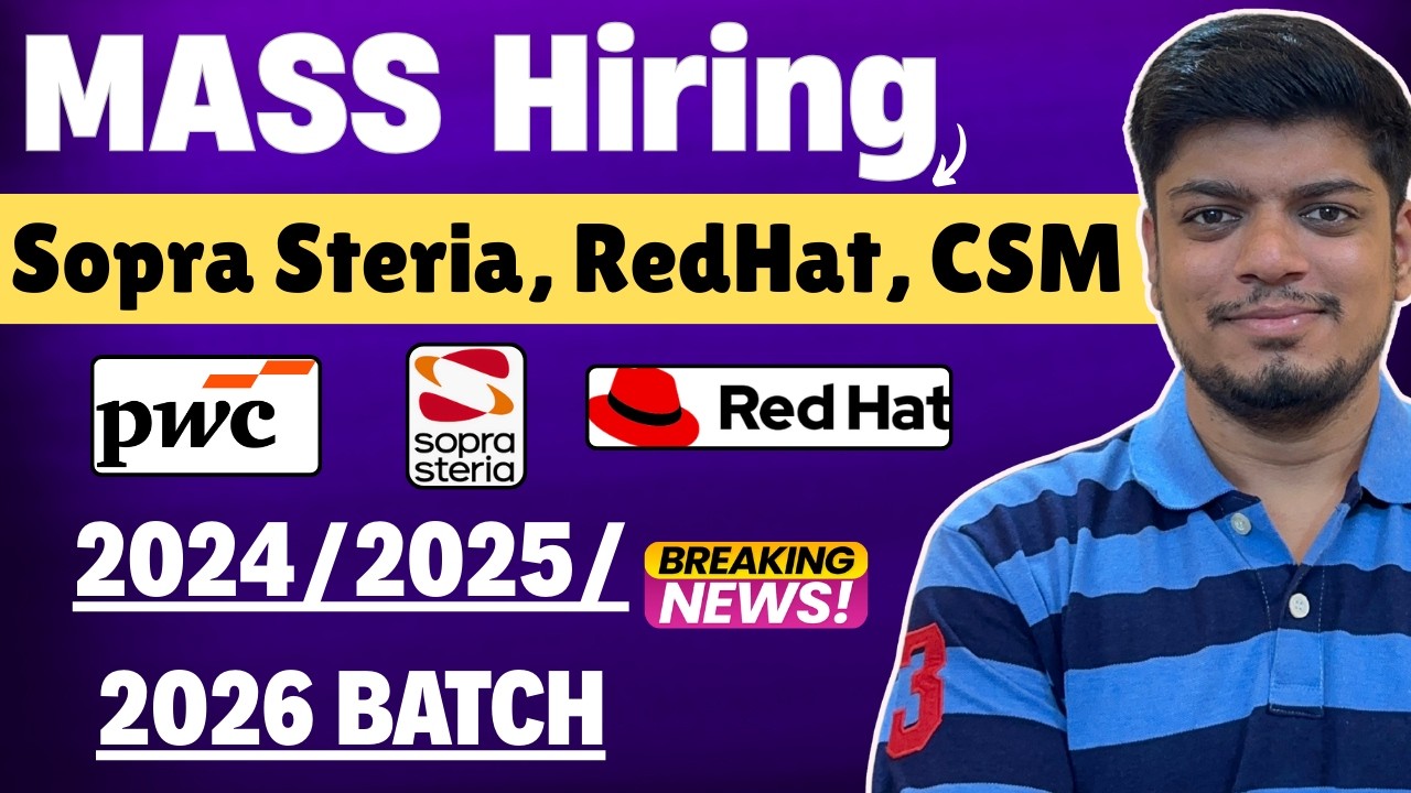 🔥Наконец-то массовый набор персонала | Sopra Steria, PwC, RedHat, CSM Tech набирают сотрудников |...