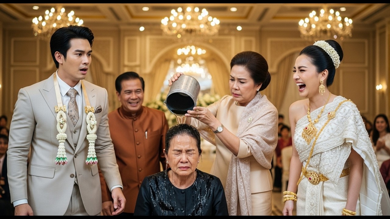 แม่เจ้าบ่าวถูกสาดน้ำสกปรกกลางงาน รู้ฐานะลูกชาย ทั้งตระกูลเจ้าสาวล้มละลายทันที