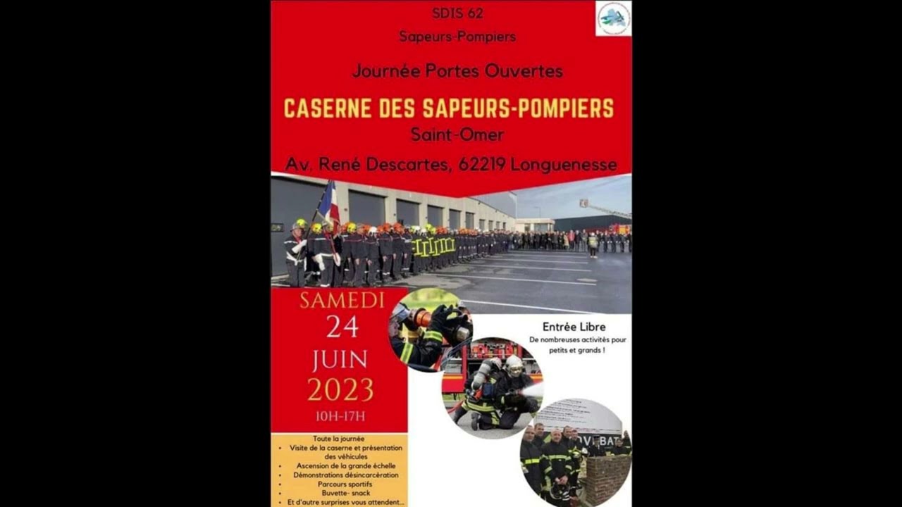 Journ&eacute;e Portes Ouvertes pompiers de Saint Omer (62) le 24 juin 2023