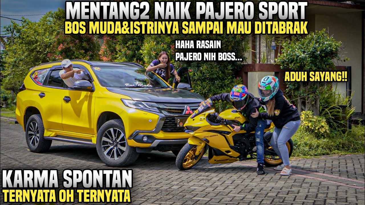 BOS MUDA & ISTRINYA SAMPAI MAU DITABRAK OLEH PASANGAN SOK KARENA NAIK PAJERO SPORT!! Tapi ternyata..