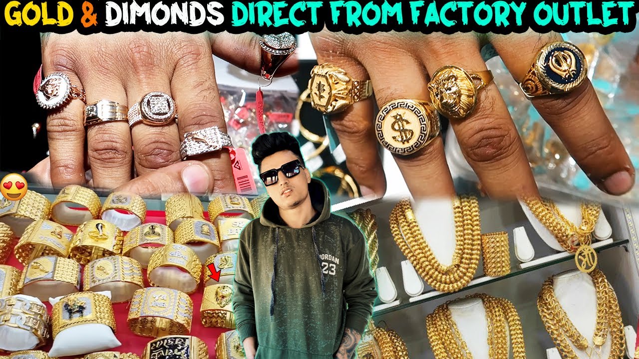 🥶Trending Mens Gold & Diomnds Ice Rings || Gold Chain || Bracelets || Best Men's Jewellery in India🥶