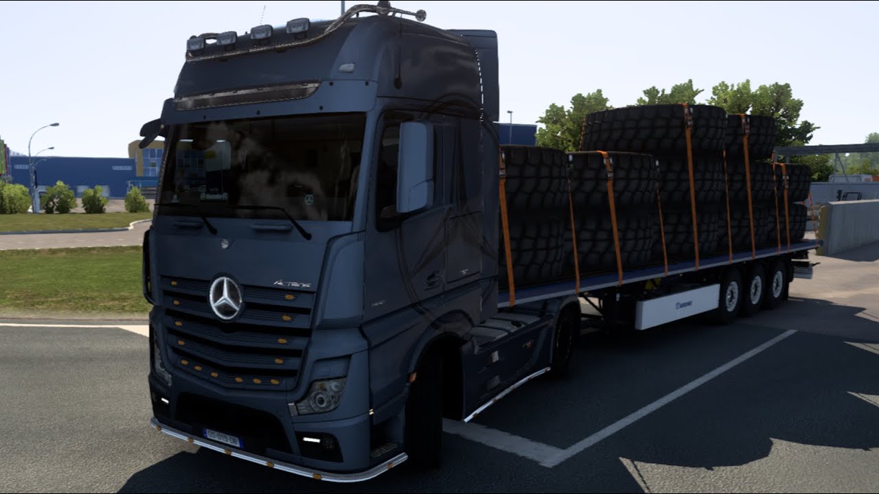 Livraison de ROUES de VOLVO ( pour engins de chantier) en ALLEMAGNE. EURO TRUCK SIMULATOR 2 🚛