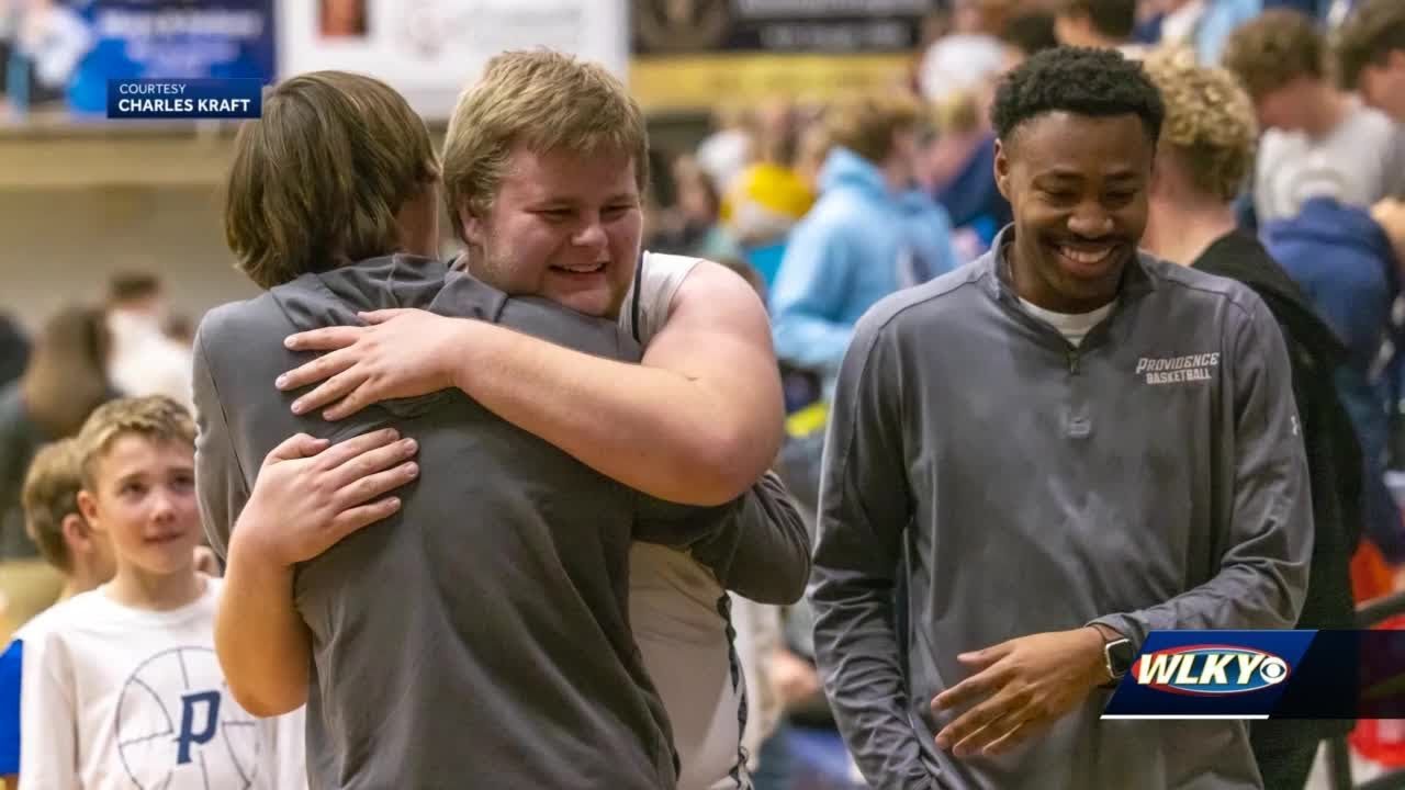 Providence High School team manager gets in the game, hits 3-pointer